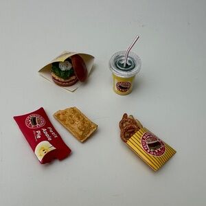 Re-Ment Miniature Fast Food Toy Set - Yellow & Red